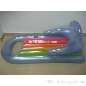 PVC transparent the water inflatable lounge chair,inflatable air mattres,inflatable floating mat